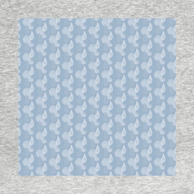 Rain - small drops of water form a pattern on powder blue by Uniquepixx